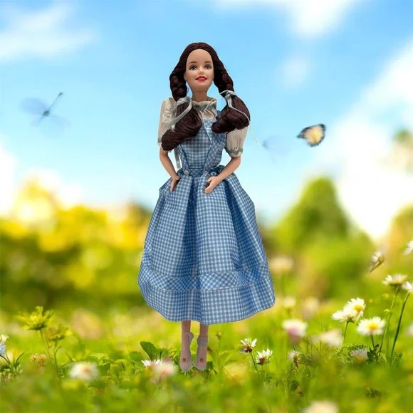 barbie blue gingham dress Vintage Wizard of Oz Dorothy Barbie Doll 1999 Mattel Blue Gingham Dress  Braids